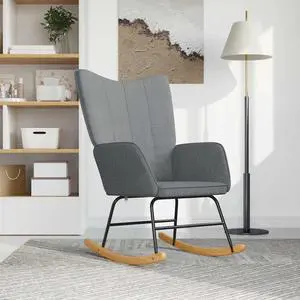 vidaXL Rocking Chair Light grey