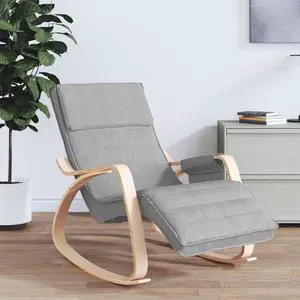 vidaXL Rocking Chair Light gray