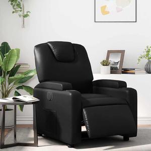 vidaXL Electric Recliner Chair Reclining Armchair for Elderly Black Faux Leather