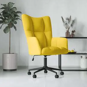 vidaXL Relaxing Chair Accent Seating Living Room Furniture Mustard Yellow Velvet
