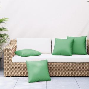 vidaXL Throw Pillow Set of 4 Green 100% Polyester 23.6 x 23.6 in