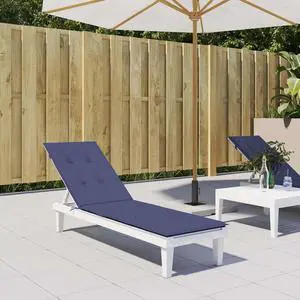 vidaXL Deck Chair Cushion Navy Blue Oxford fabric (100% polyester)