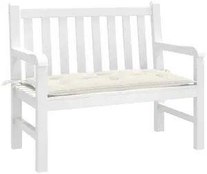 vidaXL Garden Bench Cushion Melange cream 100% Polyester