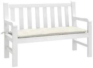 vidaXL Garden Bench Cushion Melange cream 100% polyester 47.2 x 19.7 in