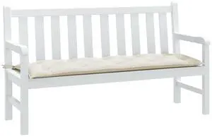 vidaXL Garden Bench Cushion Melange cream 100% polyester