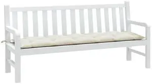 vidaXL Garden Bench Cushion Melange cream 100% polyester