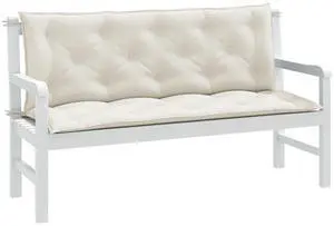 vidaXL Garden Bench Cushion Melange cream 100% polyester