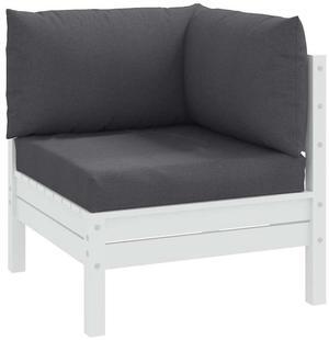 vidaXL Pallet Cushions 3 pcs Melange Anthracite Fabric