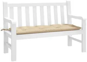 vidaXL Garden Bench Cushion Beige 100% polyester Medium