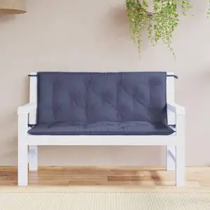 vidaXL Garden Bench Cushion Set of 2 Navy Blue Oxford fabric