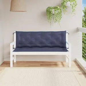 vidaXL Garden Bench Cushion Set of 2 Navy Blue