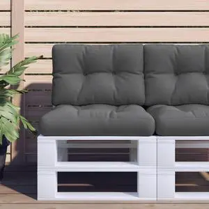 vidaXL Pallet Cushion Anthracite Polyester Standard