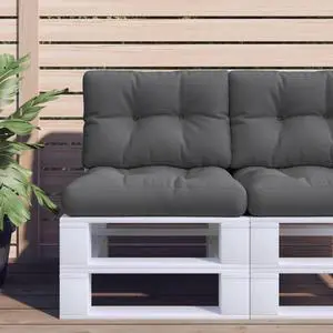 vidaXL Pallet Cushion Anthracite 100% Polyester 19.7x15.7x4.7 in
