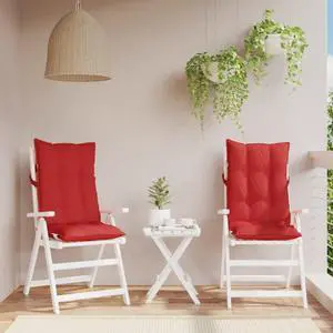 vidaXL Highback Chair Cushion Set of 2 Red Oxford Fabric (100% Polyester)