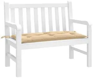 vidaXL Garden Bench Cushion Melange beige 100% polyester 40x20 in