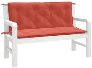vidaXL Garden Bench Cushion Melange Red 100% Polyester 47.2x19.7x2.8 in
