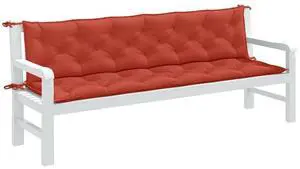 vidaXL Garden Bench Cushion Melange Red Polyester 78.7 in x 15.7 in