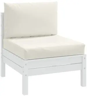 vidaXL Pallet Cushions 2 pcs Melange Cream Fabric