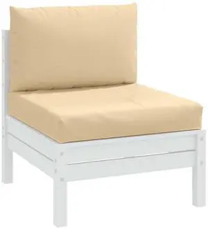 vidaXL Pallet Cushions 2 pcs Melange Beige Fabric