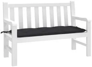 vidaXL Garden Bench Cushion Non-slip Outdoor Seat Pad Black Oxford Fabric