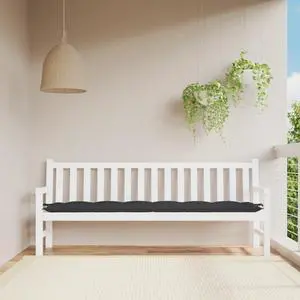 vidaXL Garden Bench Cushion Black Oxford fabric (100% polyester)