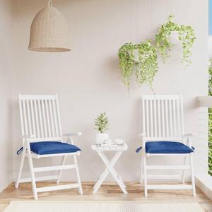 vidaXL Chair Cushion Set of 2 Blue Oxford fabric (100% polyester)