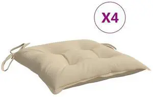 vidaXL Pallet Cushion Set of 4 Beige Oxford fabric (100% polyester)