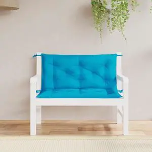 vidaXL Garden Bench Cushion Set of 2 Light blue Oxford fabric Large