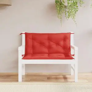 vidaXL Garden Bench Cushion Set of 2 Red Oxford fabric Standard
