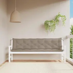 vidaXL Garden Bench Cushion Set of 2 Taupe Oxford fabric (100% polyester)