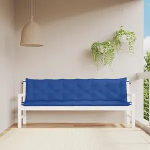 vidaXL Garden Bench Cushion Set of 2 Blue Oxford fabric (100% polyester)
