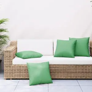 vidaXL Sofa Cushion Set of 4 Green Fabric (100% polyester)