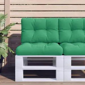 vidaXL Pallet Cushion Green 100% polyester 23.6 in x 15.7 in x 4.7 in