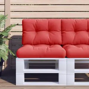 vidaXL Pallet Cushion Red 100% Polyester 23.6"" x 15.7"" x 4.7