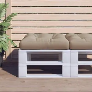 vidaXL Pallet Cushion Taupe 100% polyester 9.0"" x 9.0"" x 1.5