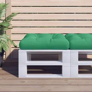 vidaXL Pallet Cushion Green Fabric (100% polyester) 7.8"" x 7.8"" x 1.9