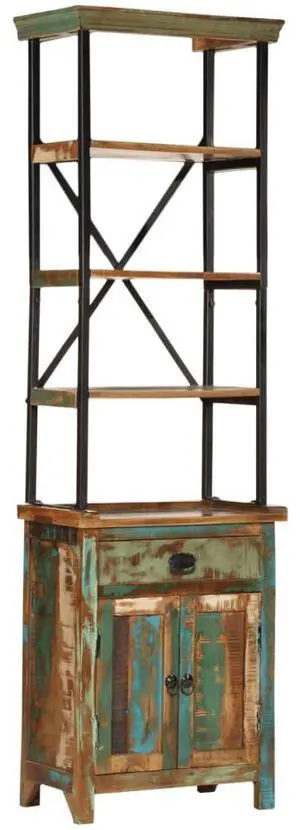 vidaXL Highboard Mixed Solid reclaimed wood, metal Highboard Rectangular