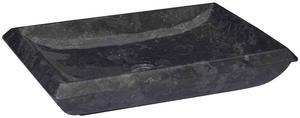 vidaXL Sink Bathroom Wash Basin Vessel Sink Black 19.7"x13.8"x3.9" Marble
