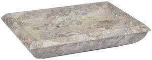 vidaXL Sink Bathroom Wash Basin Vanity Vessel Sink Gray 19.7"x13.8"x3.9" Marble