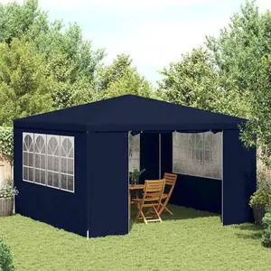 vidaXL Professional Party Tent with Side Walls 13.1'x13.1' Blue 90 g/m