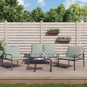 vidaXL Garden Lounge Set Anthracite, Light Grey