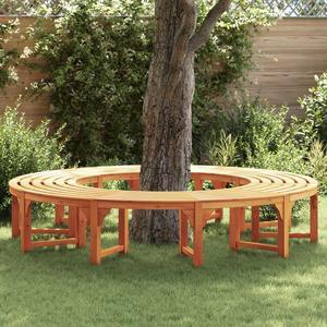 vidaXL Outdoor Tree Bench 200 cm Solid Wood Eucalyptus