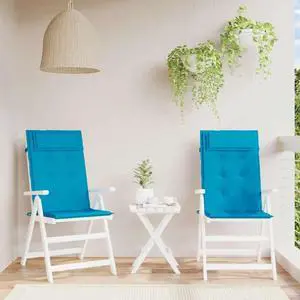 vidaXL Chair Cushion 2 Pcs Backrest Pillow Seat Pad Light Blue Oxford Fabric