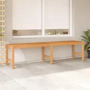 vidaXL Patio Bench, Indoor/Outdoor Bench for Entryway Garden Park Potting Picnic, Solid Teak Wood, Easy Assembly,  70.9" x 15.7" x 17.7" Brown
