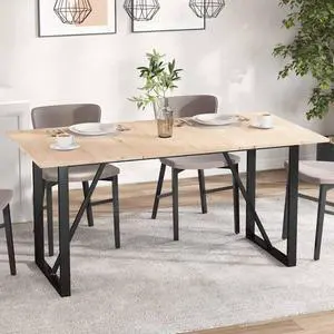 vidaXL Table Top Set of 3 Natural Pine Solid Pine Wood Medium Durable