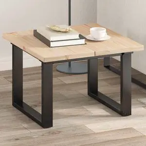 vidaXL Table Top Set of 2 Natural Pine Solid Pine Wood 23.6x11.8 in