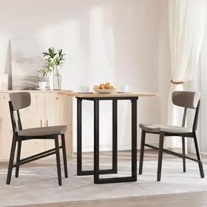 vidaXL Dining Table Legs O-Frame 19.7"x15.7"x28.7" Steel table leg