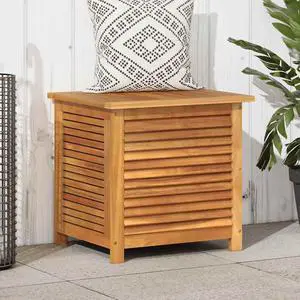 vidaXL Garden Storage Box Natural Wood Solid Acacia Wood, 100% PE (bag)