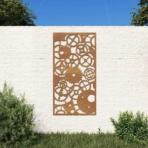 vidaXL Garden Wall Decoration Metallic brown with rust Corten steel Medium