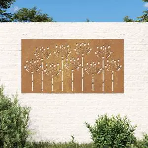 vidaXL Garden Wall Decoration Rusty Corten Steel 41.3 x 21.7 in